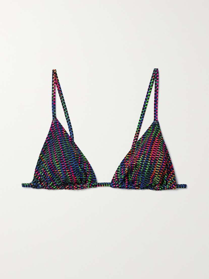 Eres Rayon Printed Stretch Bikini Top - FR 38