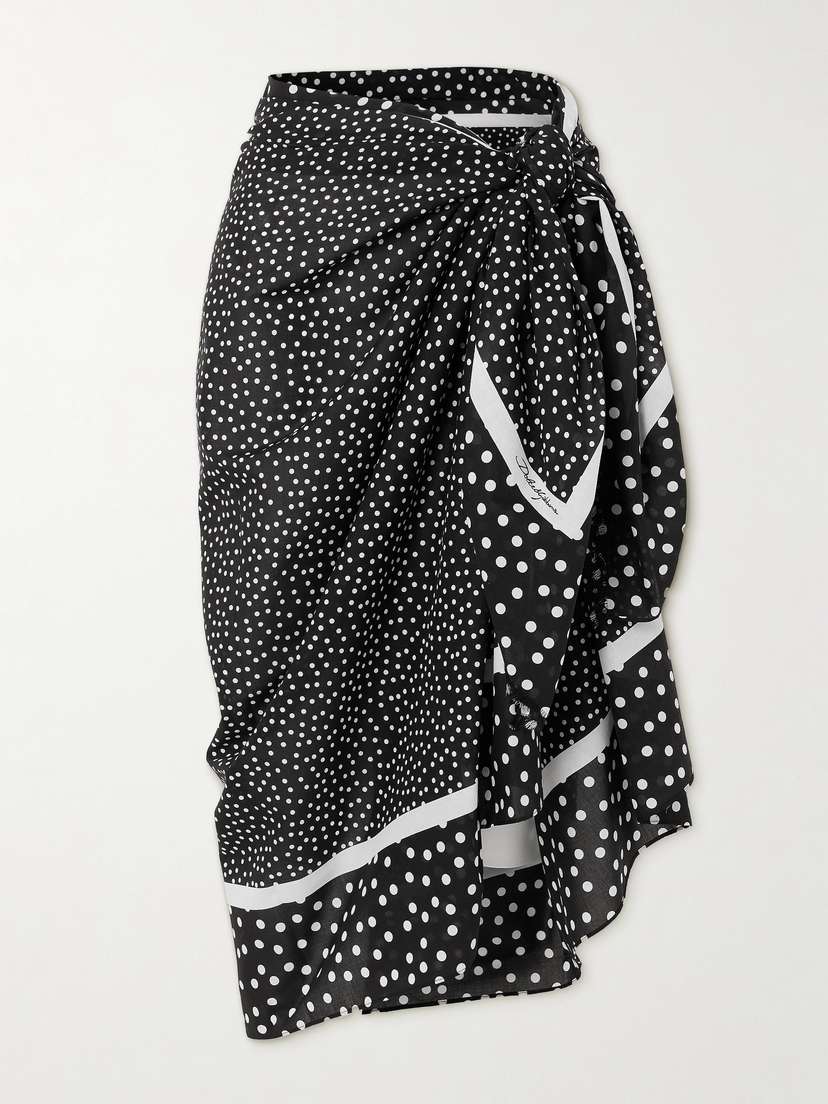 Dolce & Gabbana Polka-dot Cotton Pareo
