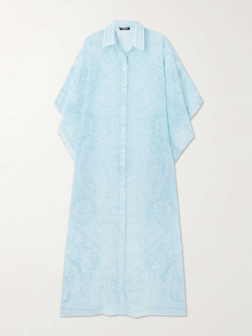 Versace Printed Chiffon Maxi Dress