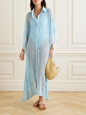 Versace Printed chiffon maxi dress