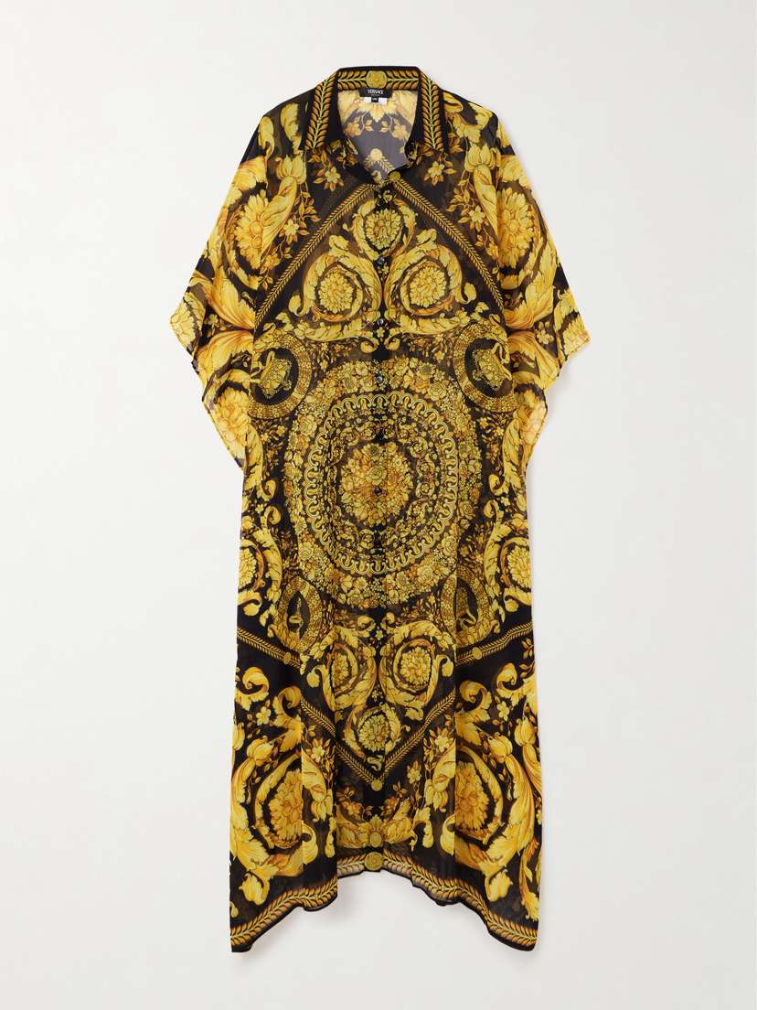 Versace Printed Chiffon Kaftan