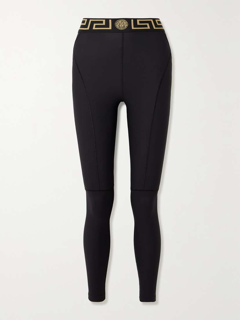 Versace Paneled Stretch-jersey Leggings