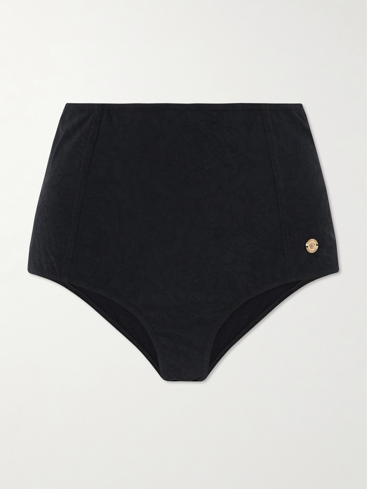 Versace Embellished Jacquard Bikini Briefs In Black