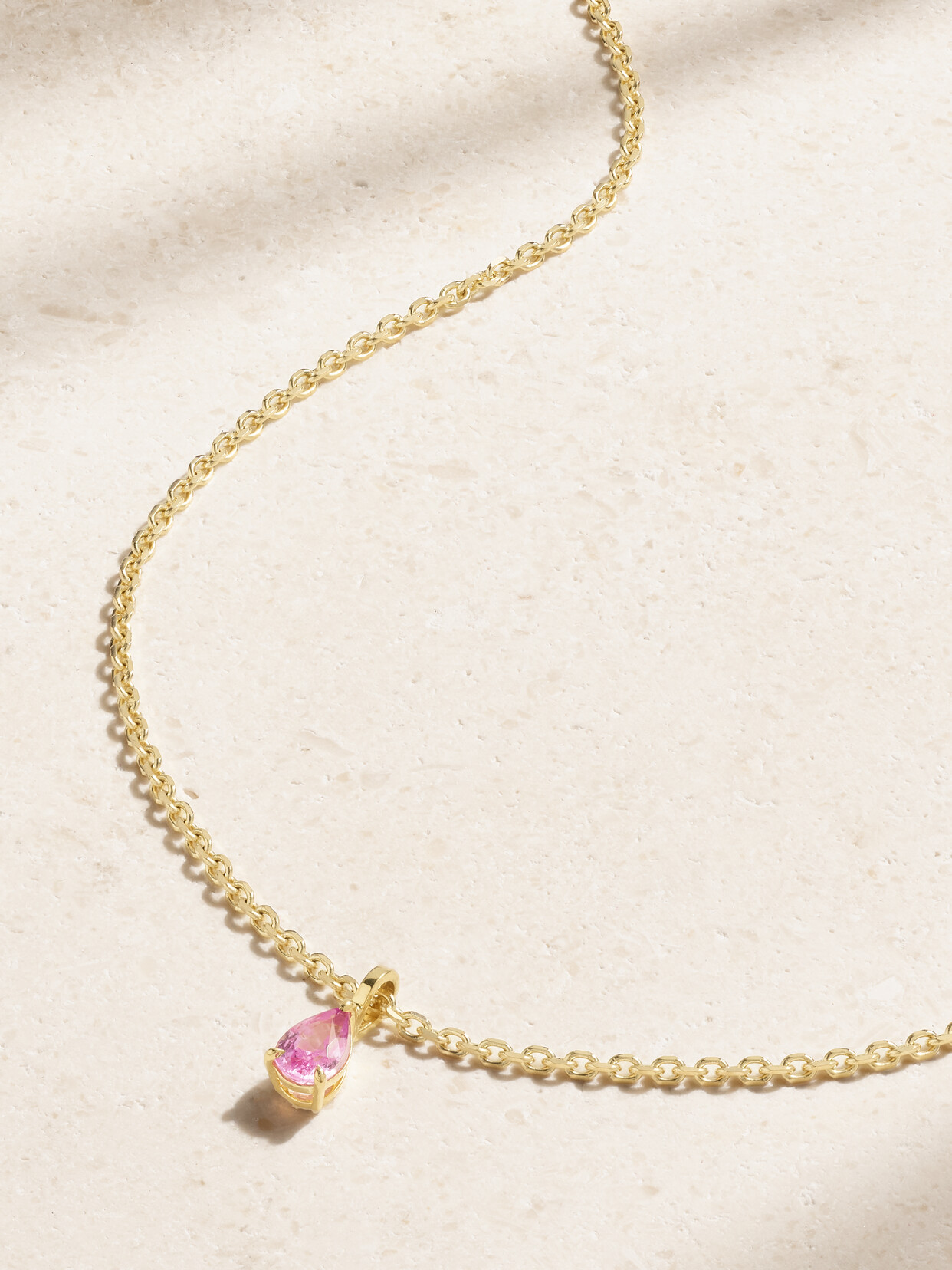 Anita Ko 18-karat Gold Sapphire Necklace In Pink