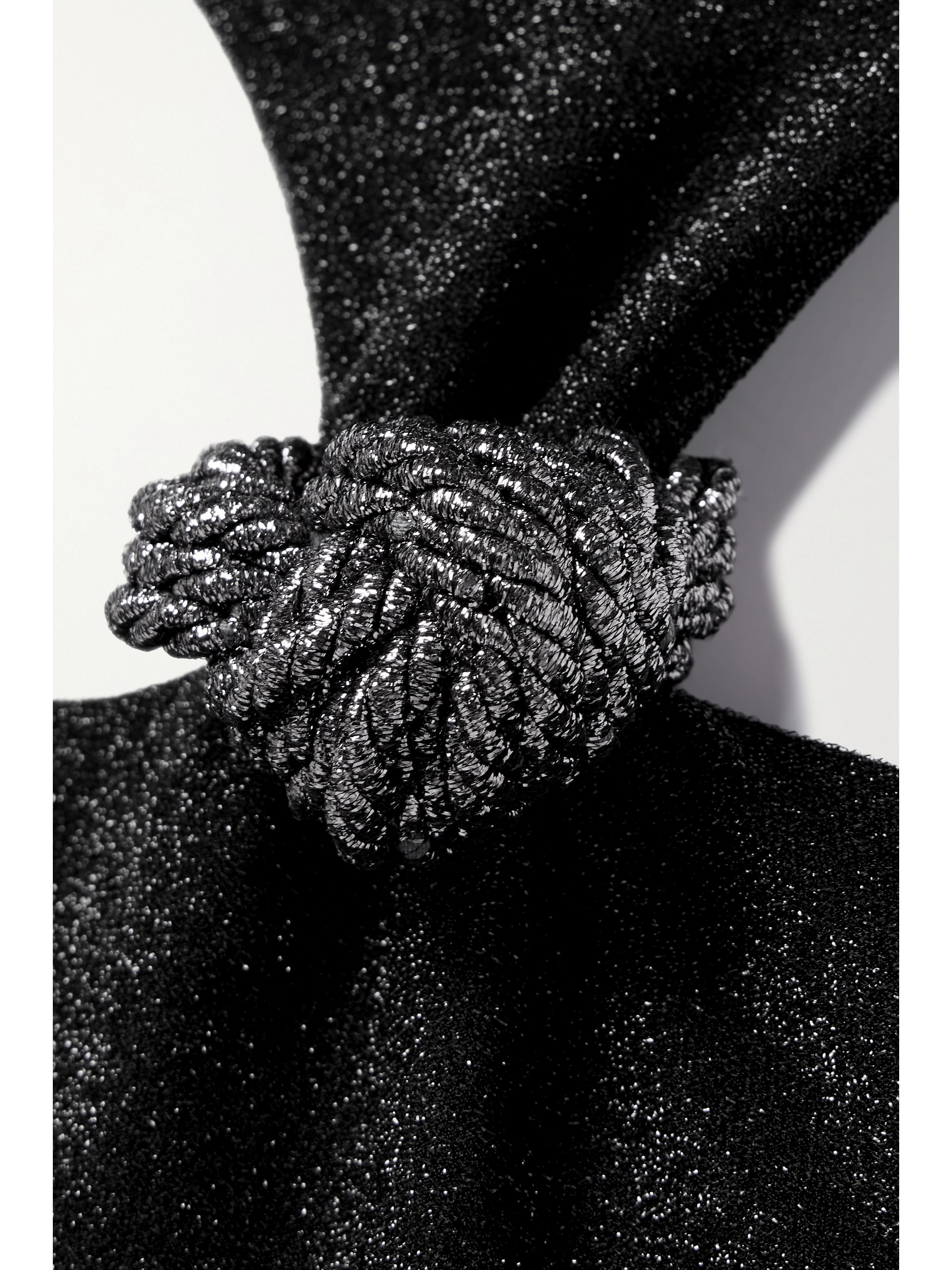 Johanna Ortiz + NET SUSTAIN Sueño Costero cutout embellished metallic stretch-jersey midi dress thumbnail