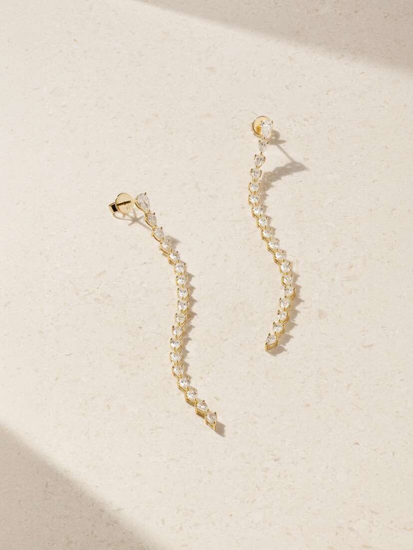 Anita Ko Olive 18-karat Gold Diamond Earrings