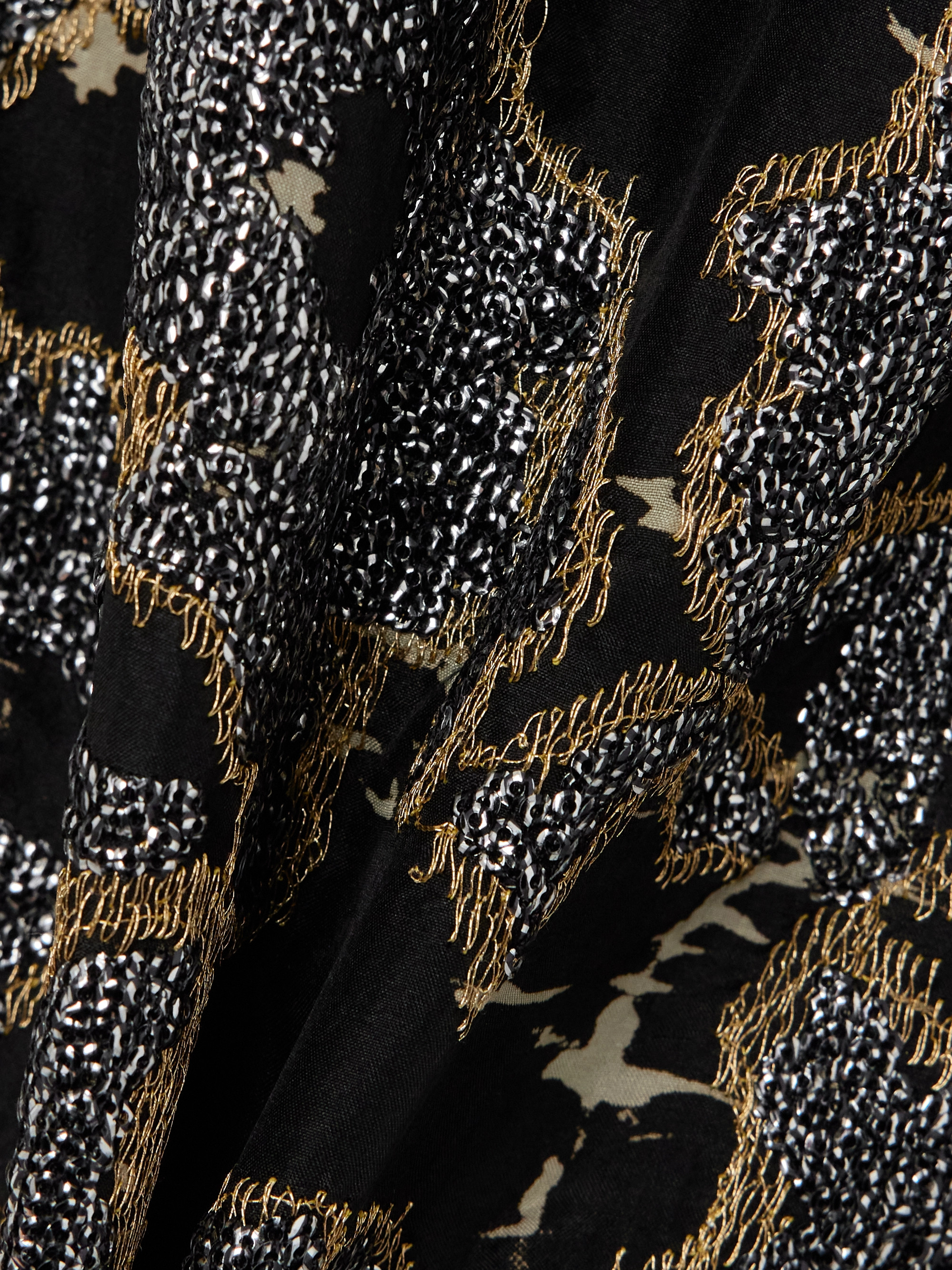 Johanna Ortiz + NET SUSTAIN Distinguished Avardians sequined silk-jacquard halterneck mini dress