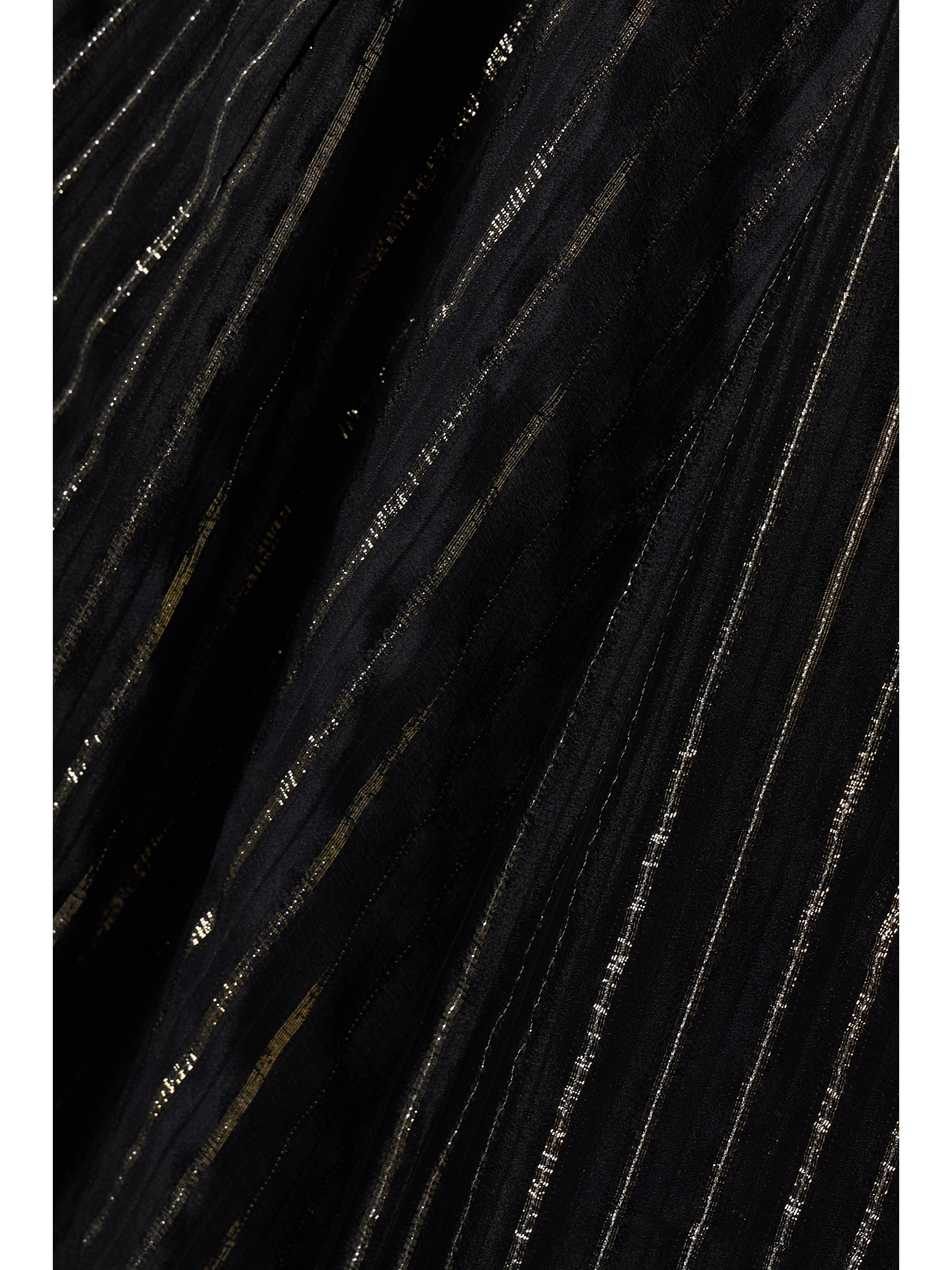 Johanna Ortiz + NET SUSTAIN Promise of Splendor metallic striped silk-blend chiffon maxi dress