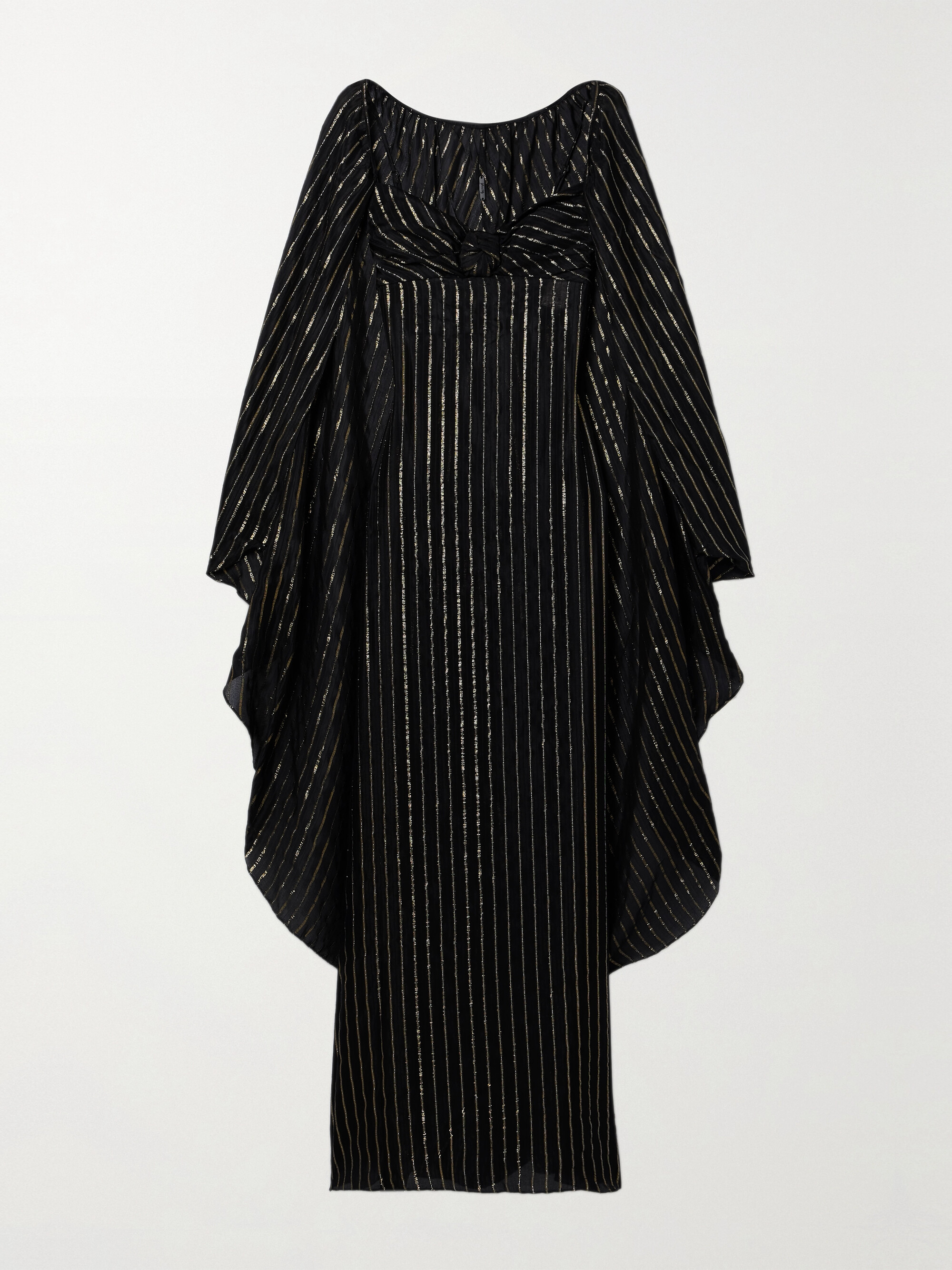 Johanna Ortiz + NET SUSTAIN Promise of Splendor metallic striped silk-blend chiffon maxi dress