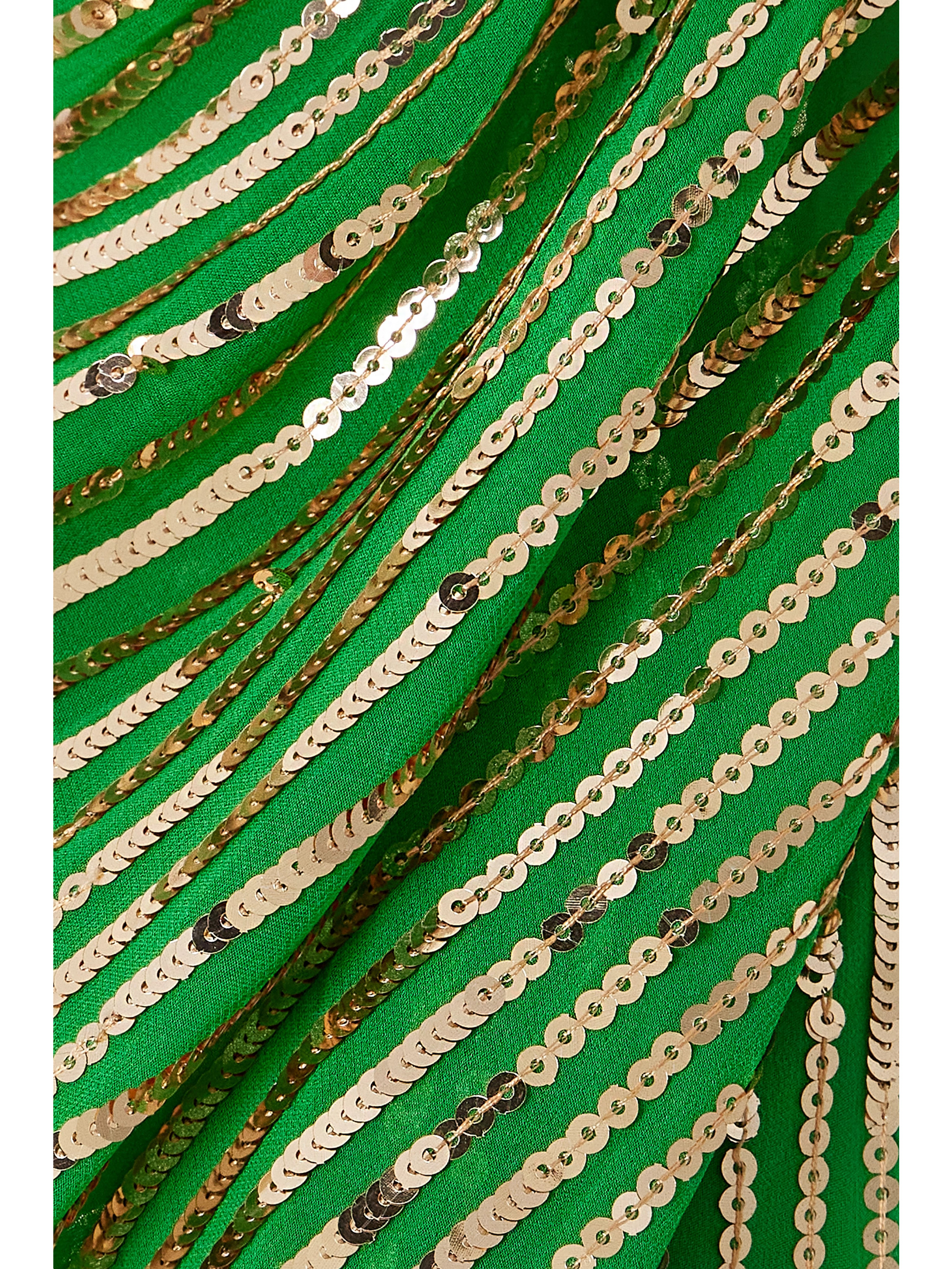 Johanna Ortiz + NET SUSTAIN Poder Tejido convertible embellished silk crepe de chine maxi dress thumbnail