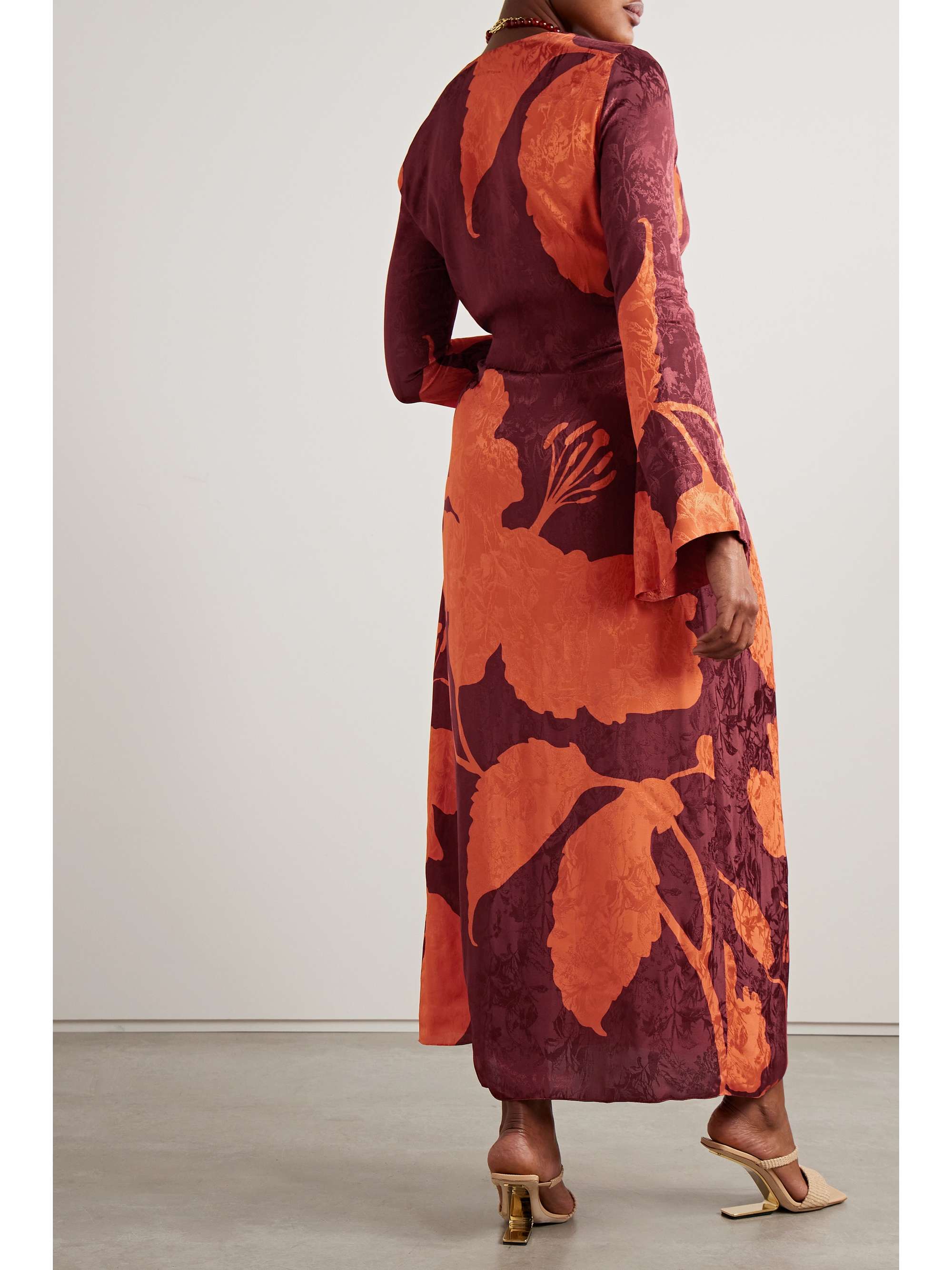 JOHANNA ORTIZ NET SUSTAIN Sanctuary for Dream printed satin jacquard midi wrap dress NET A PORTER