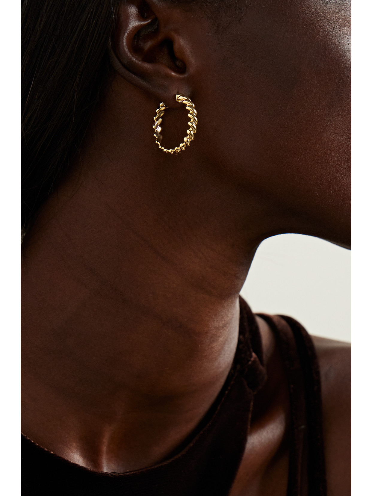 Shop Anita Ko 18-karat Gold Hoop Earrings