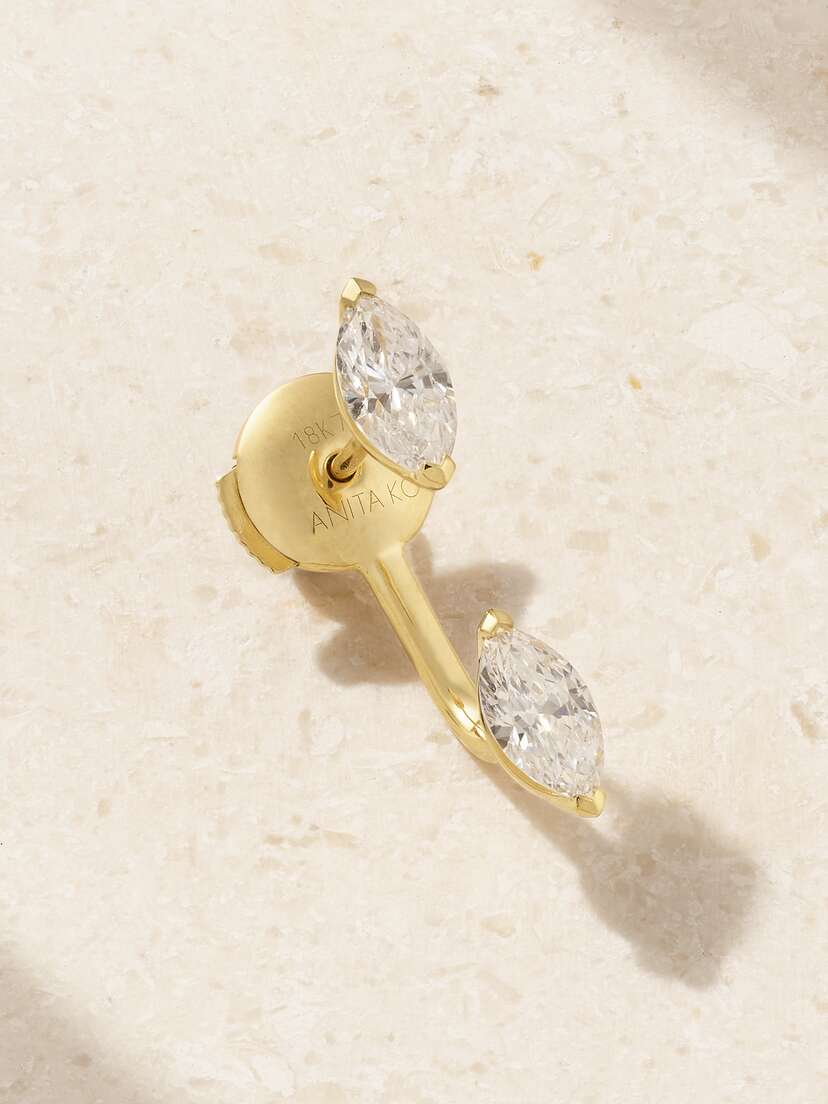 Anita Ko Orbit 18-karat Gold Diamond Single Earring