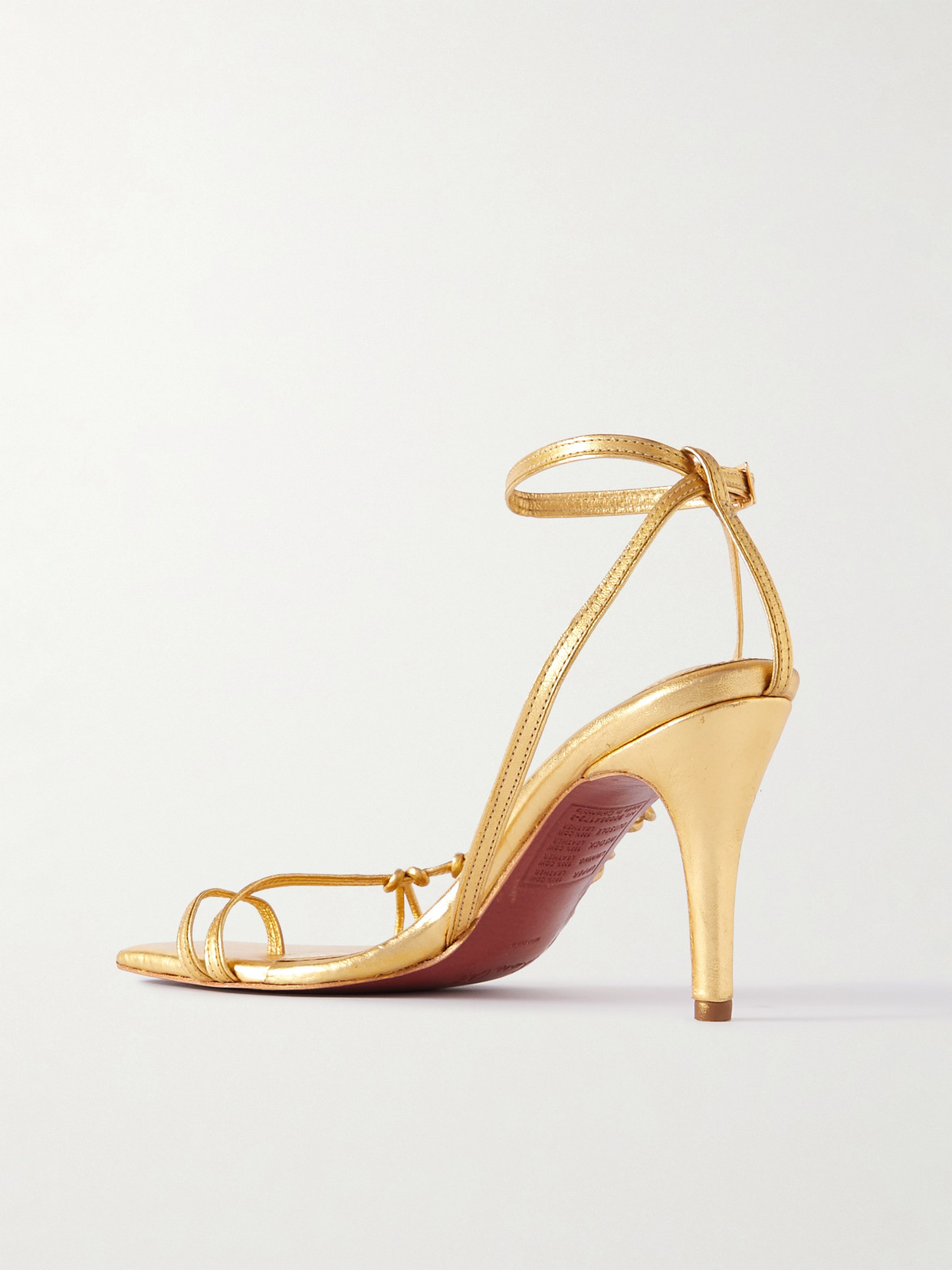 + Net Sustain Aventurera Nocturna Metallic-Leather Sandals