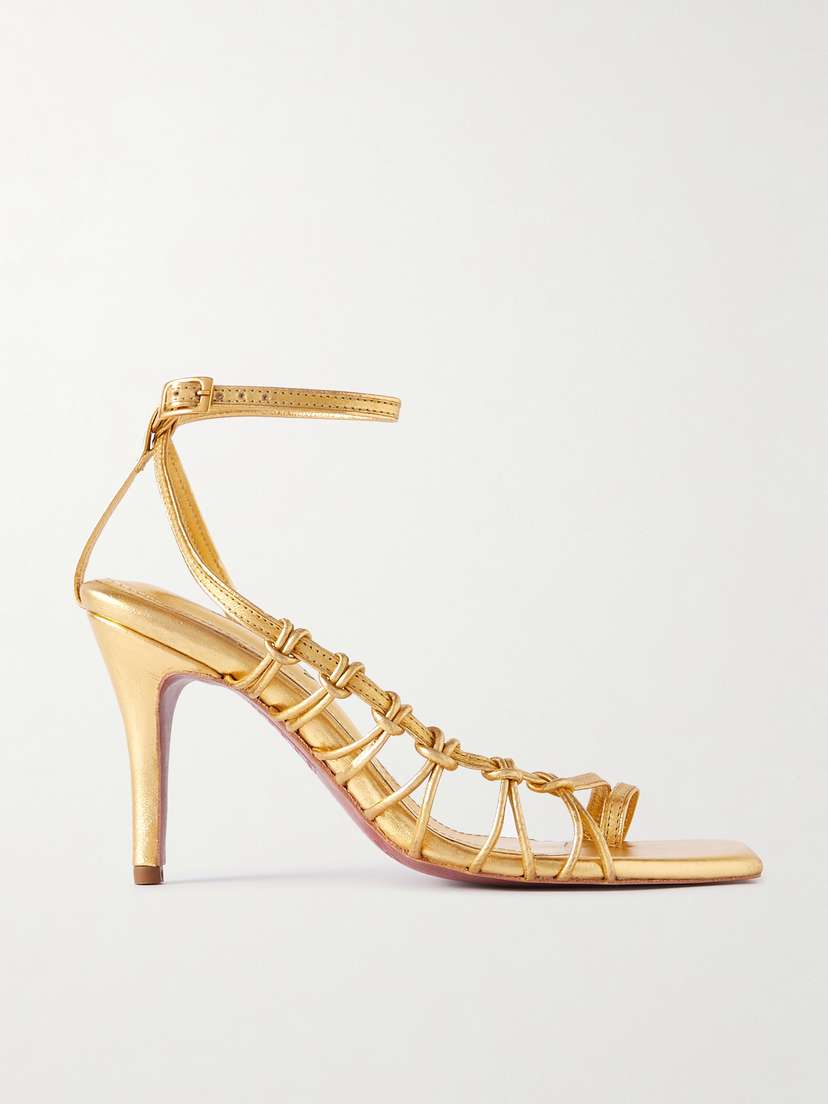 Johanna Ortiz + Net Sustain Aventurera Nocturna Metallic-leather Sandals