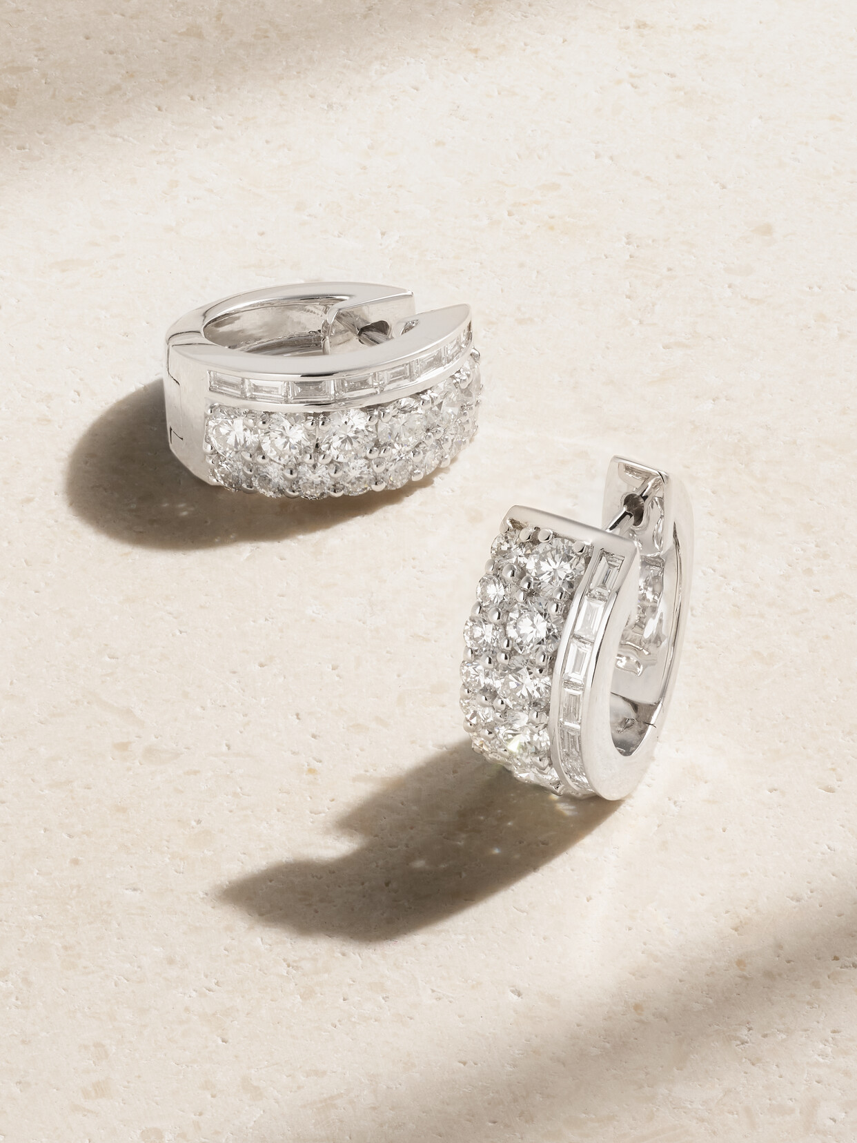 Anita Ko - Lola 18-karat White Gold Diamond Hoop Earrings - One size
