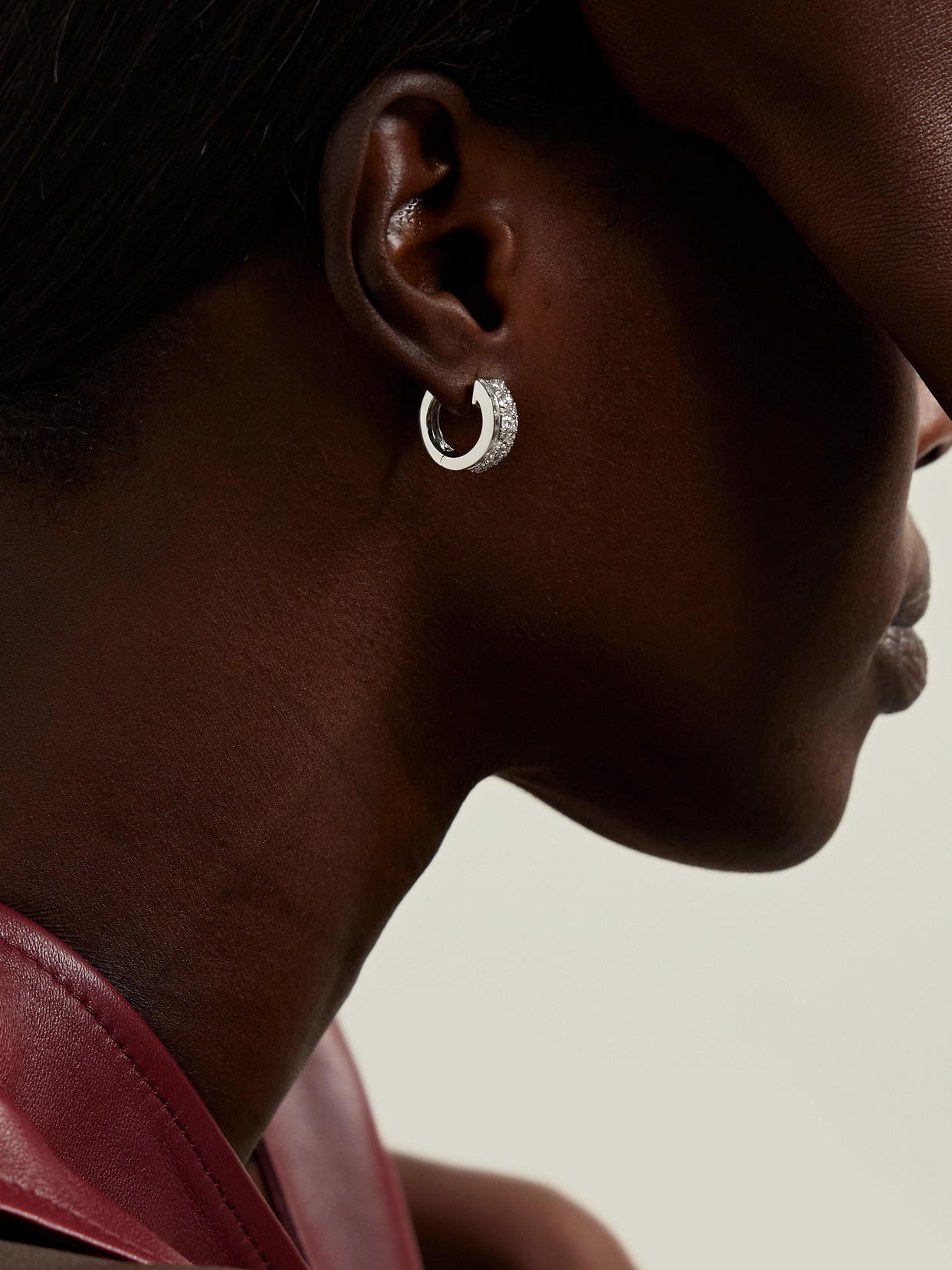 Anita Ko Lola 18-karat White Gold Diamond Hoop Earrings In Gold