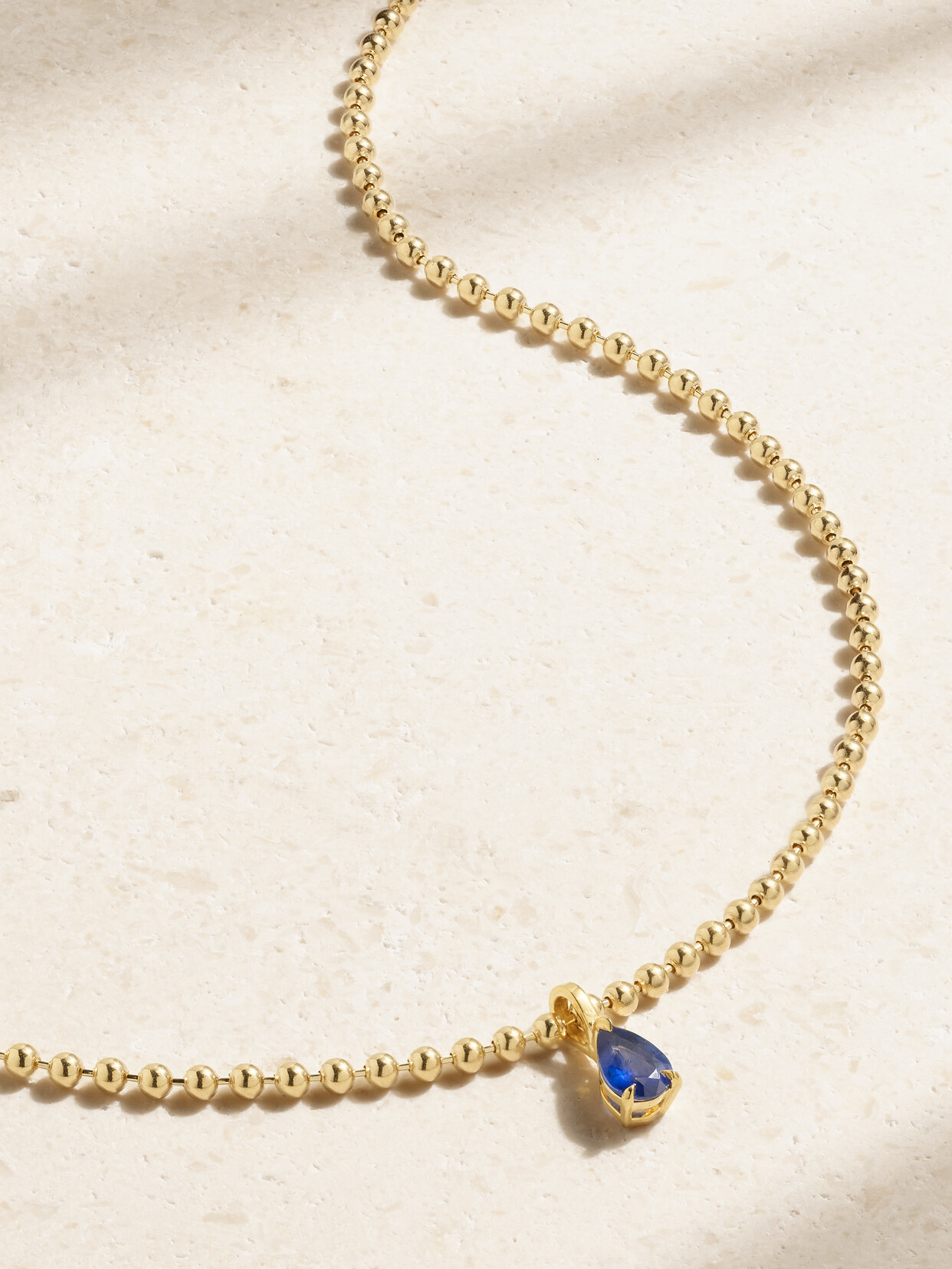 Anita Ko 18-karat Gold Sapphire Necklace In Blue