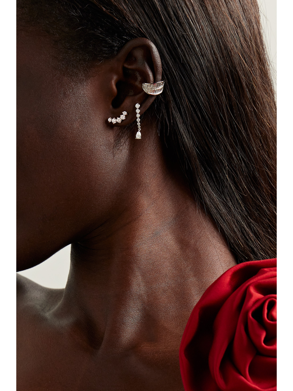 Anita Ko Arc 18-karat Rose Gold Diamond Earrings In Gold