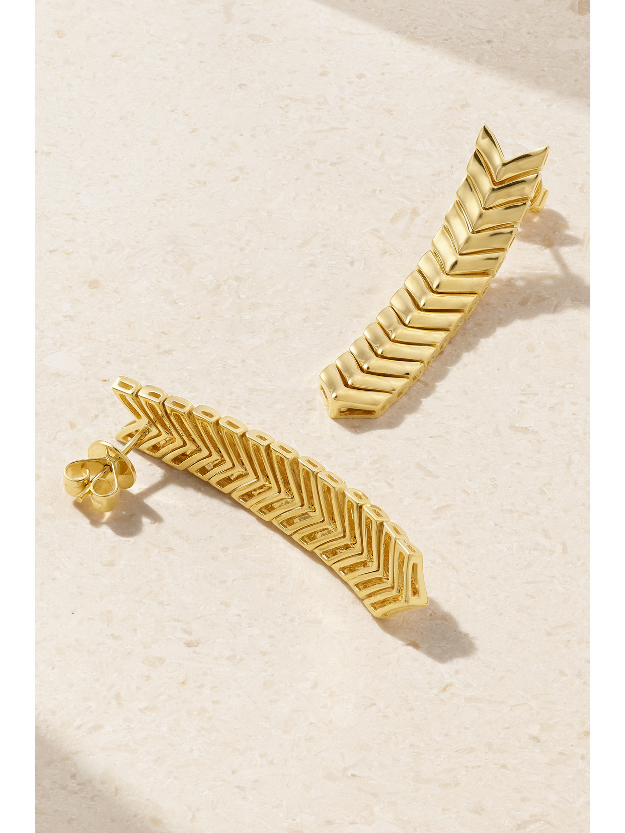 Shop Anita Ko Zipper 18-karat Gold Earrings