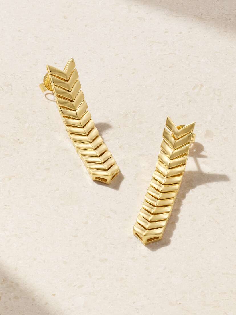 Anita Ko Zipper 18-karat Gold Earrings