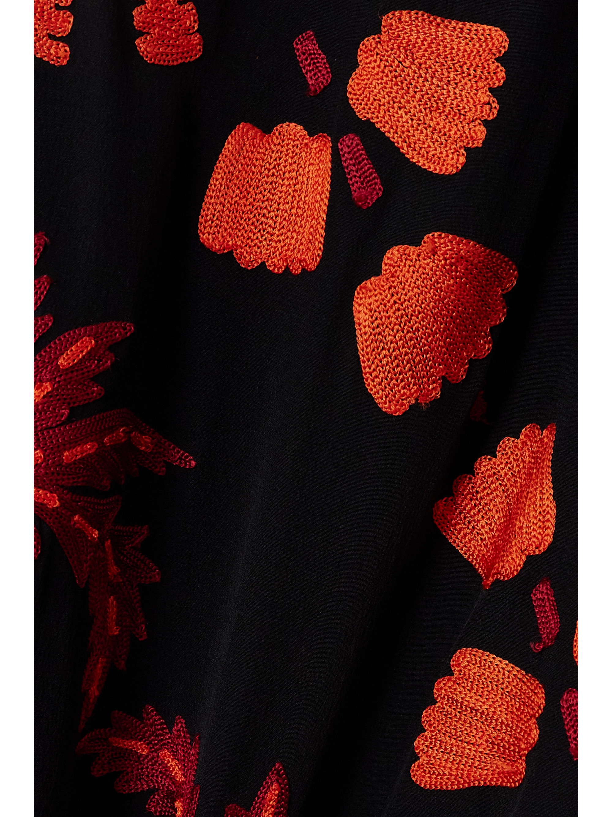 Johanna Ortiz + NET SUSTAIN Historias Salvajes embroidered silk crepe de chine maxi dress thumbnail
