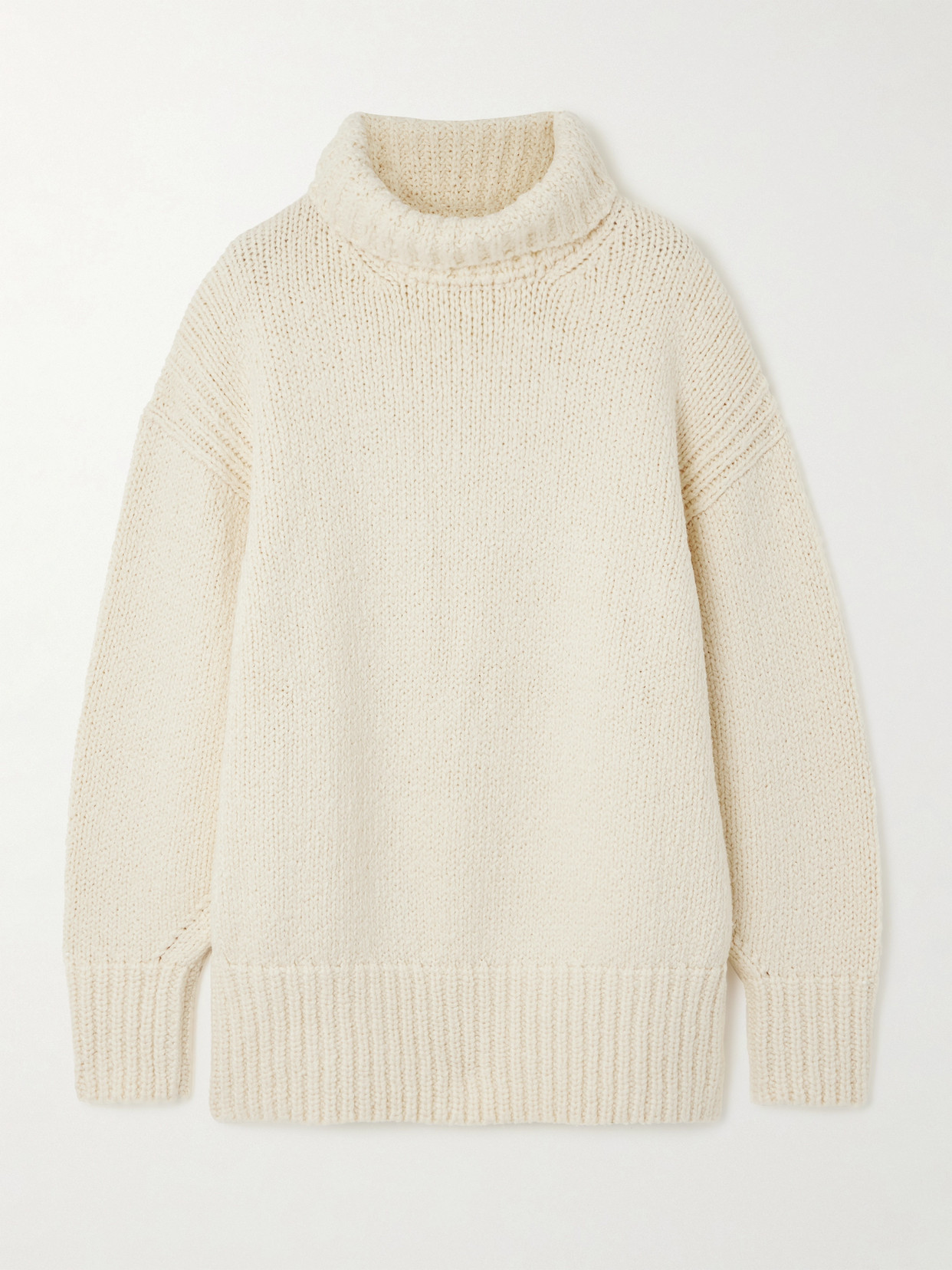 LoveShackFancy - Valli Cotton Turtleneck Sweater - White