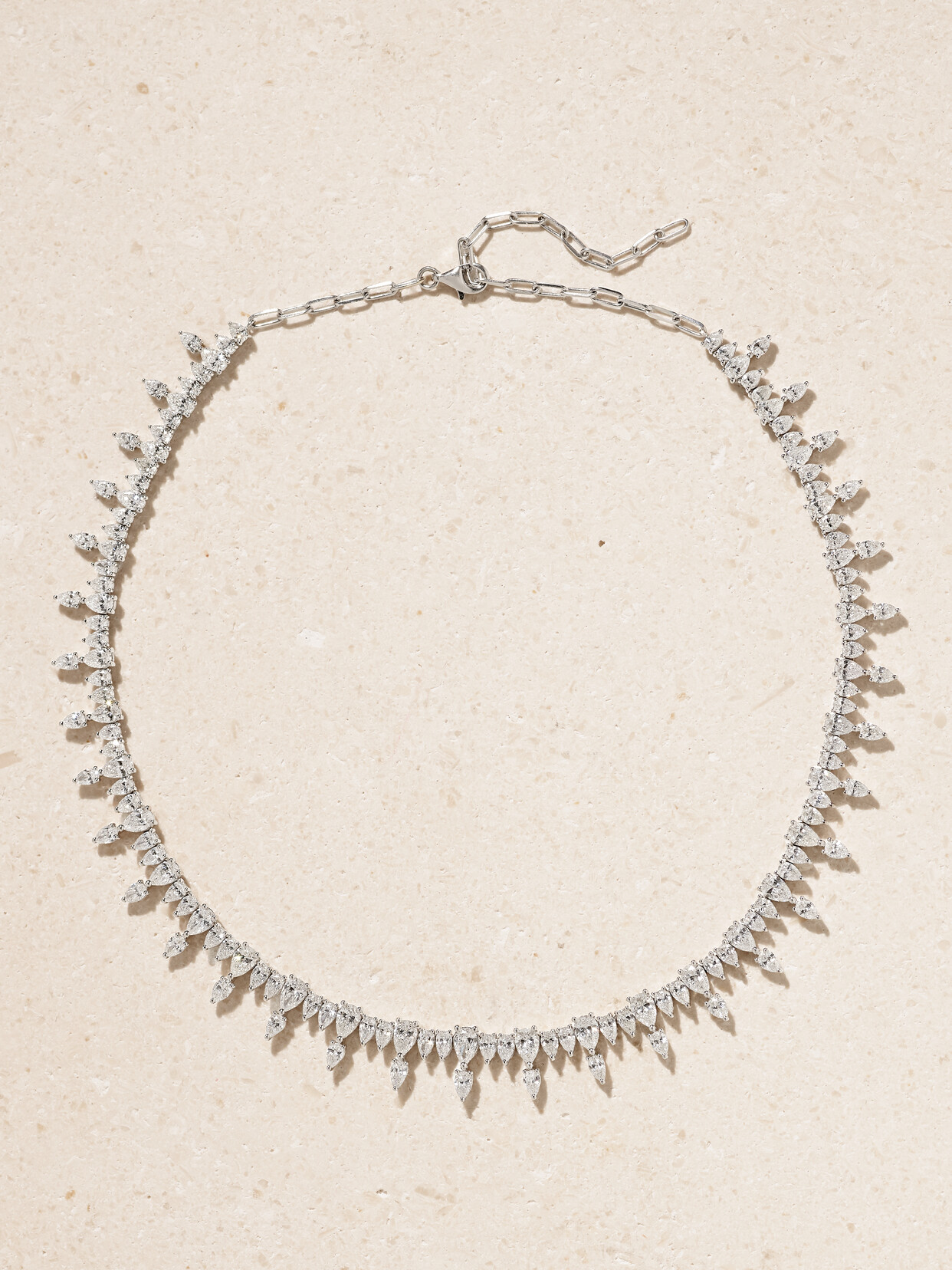 Anita Ko Atlas 18-karat White Gold Diamond Necklace