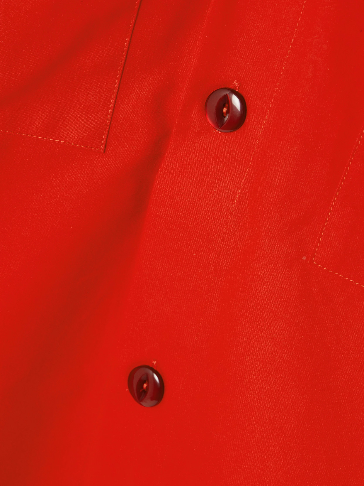 Tolu Coker Rile Oversized Coated-cotton Shirt In Red