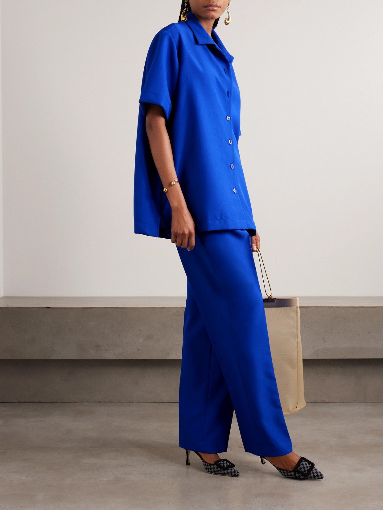 Oversized Crepe Shirt