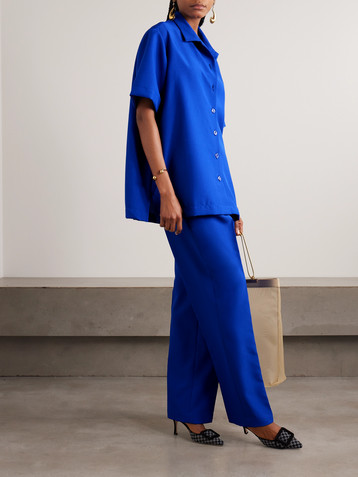TOLU COKER Oversized crepe shirt