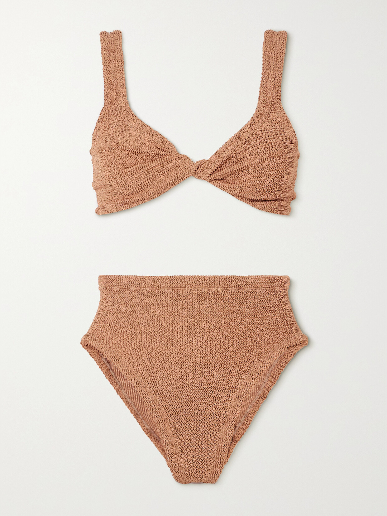 HUNZA G JAMIE METALLIC SEERSUCKER BIKINI 