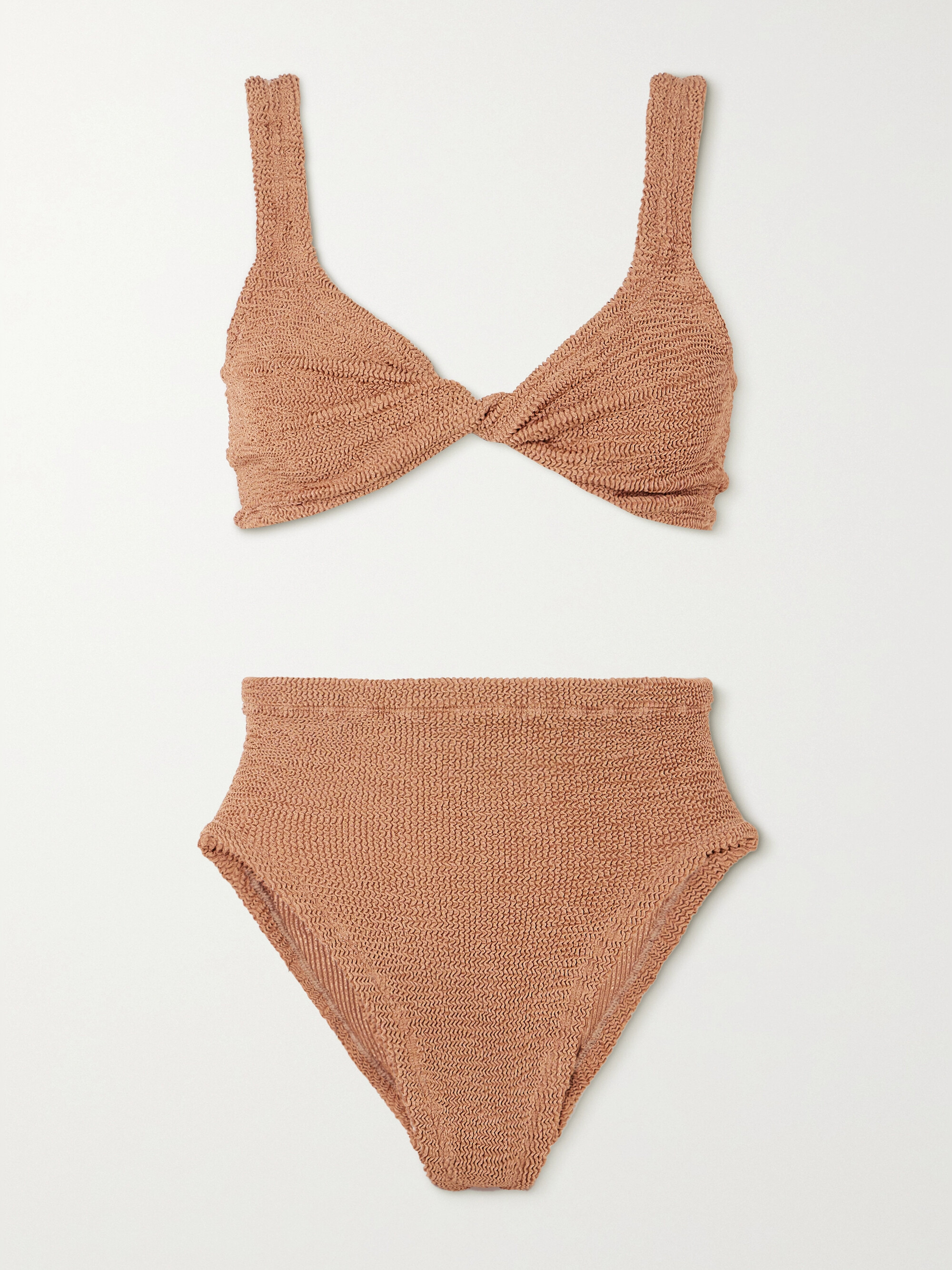 Hunza G Jamie metallic seersucker bikini