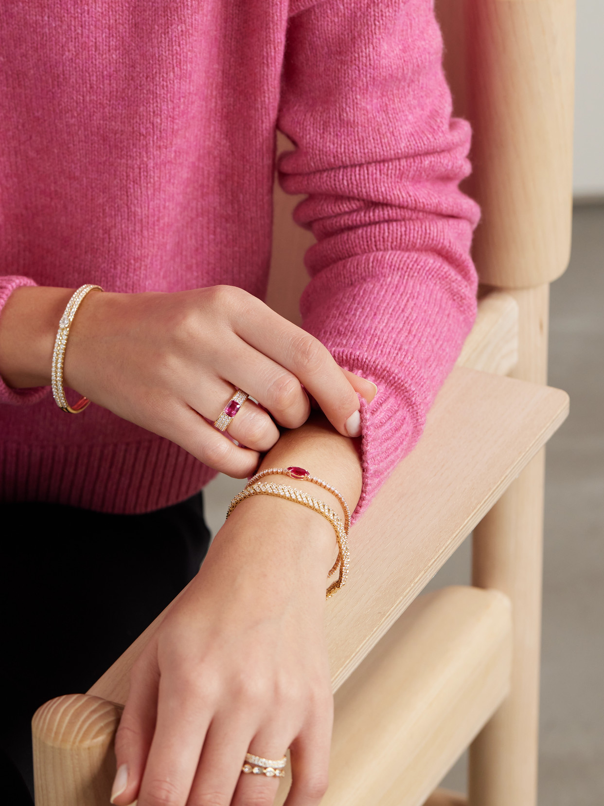 Anita Ko 18-karat Gold, Ruby And Diamond Ring In Red