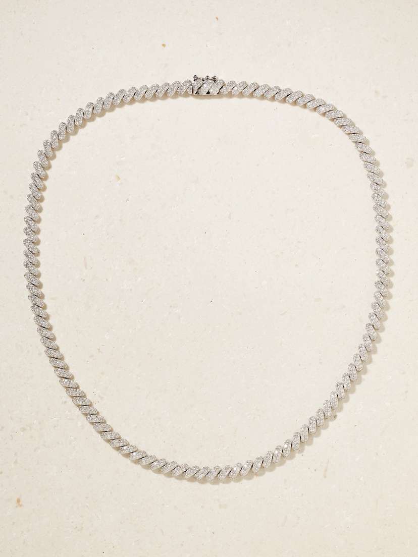 Anita Ko 18-karat White Gold Diamond Necklace