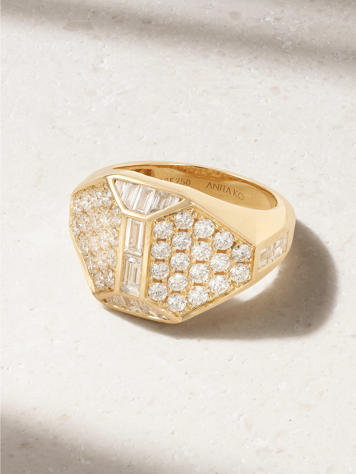 Anita Ko Hive 18-karat Gold Diamond Ring