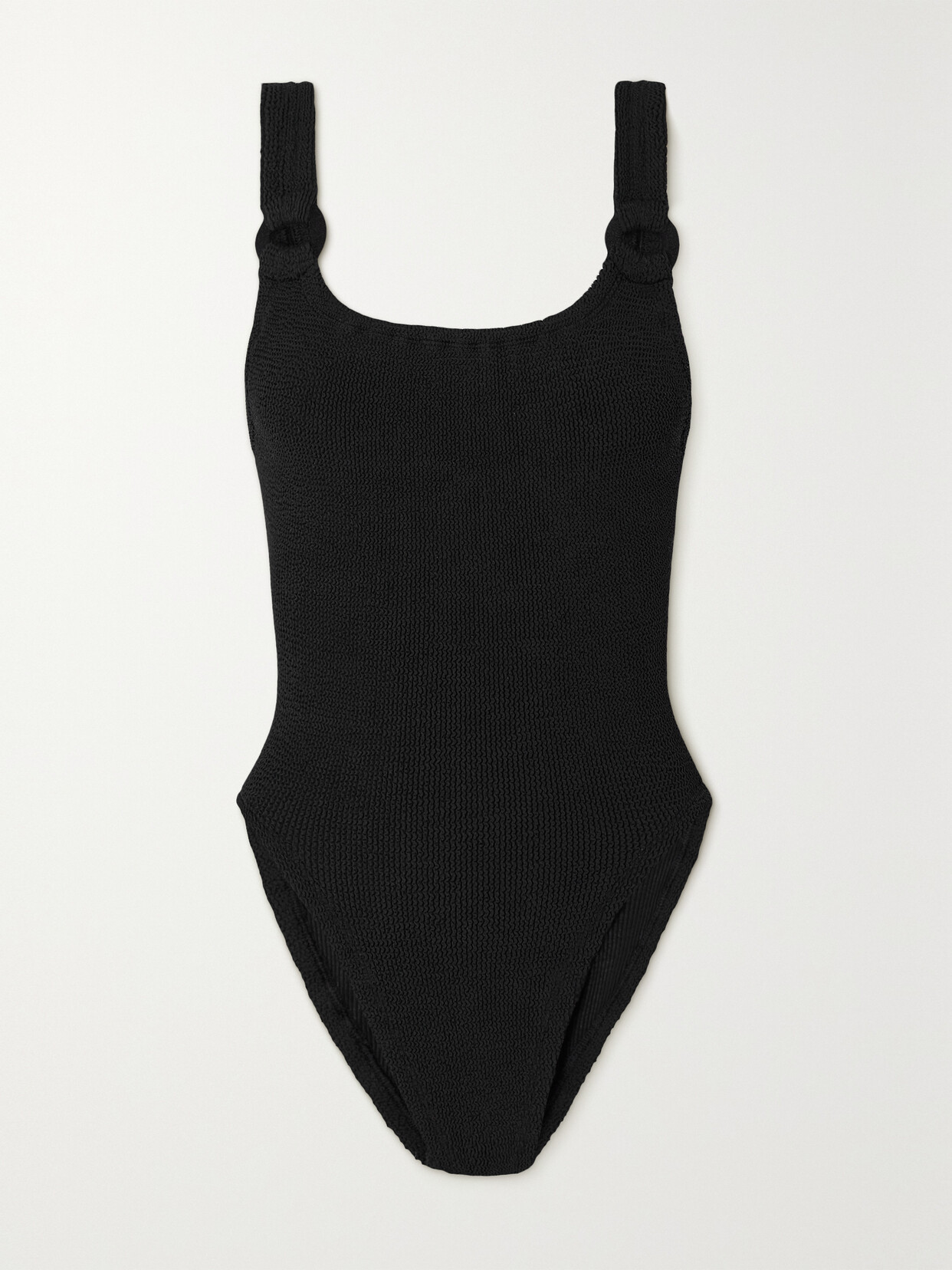 Hunza G Christy Seersucker Swimsuit In Black