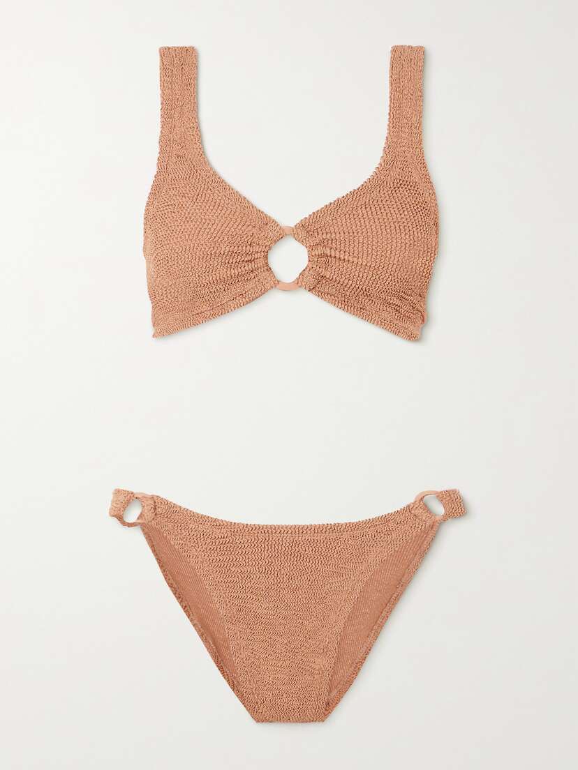 Hunza G Hallie Metallic Seersucker Bikini