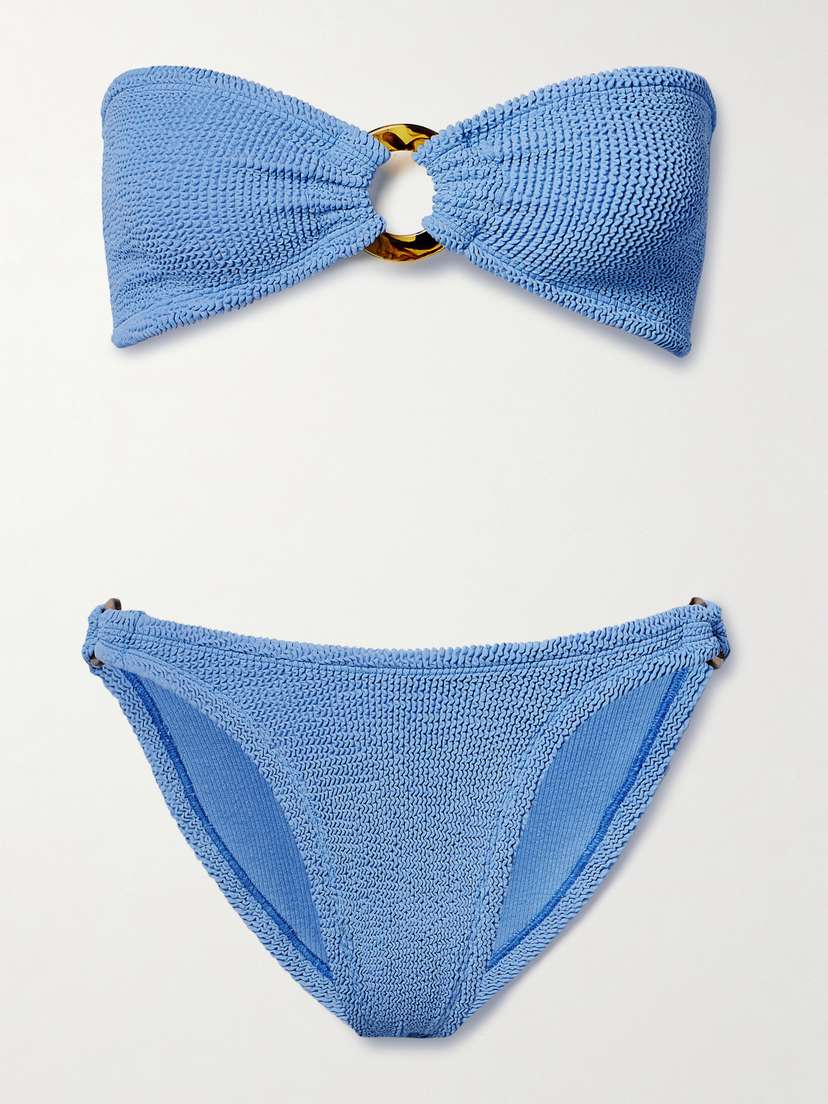 Hunza G Gloria Seersucker Bandeau Bikini