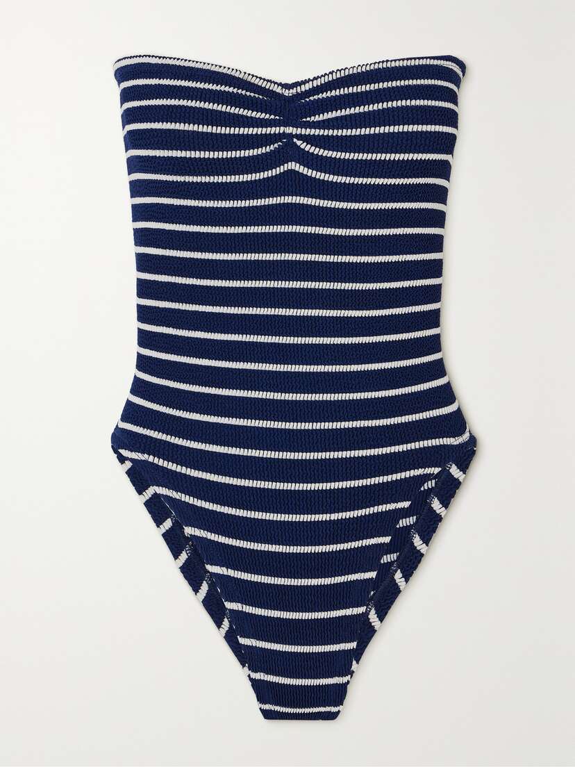 Hunza G Brooke Striped Seersucker Swimsuit