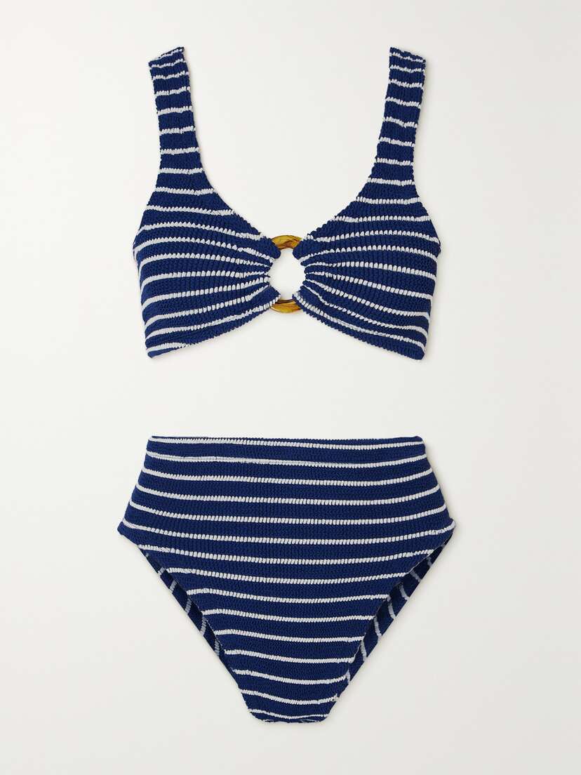 Hunza G Nadine Striped Seersucker Bikini