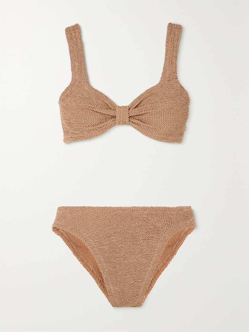Hunza G Bonnie Metallic Seersucker Bikini
