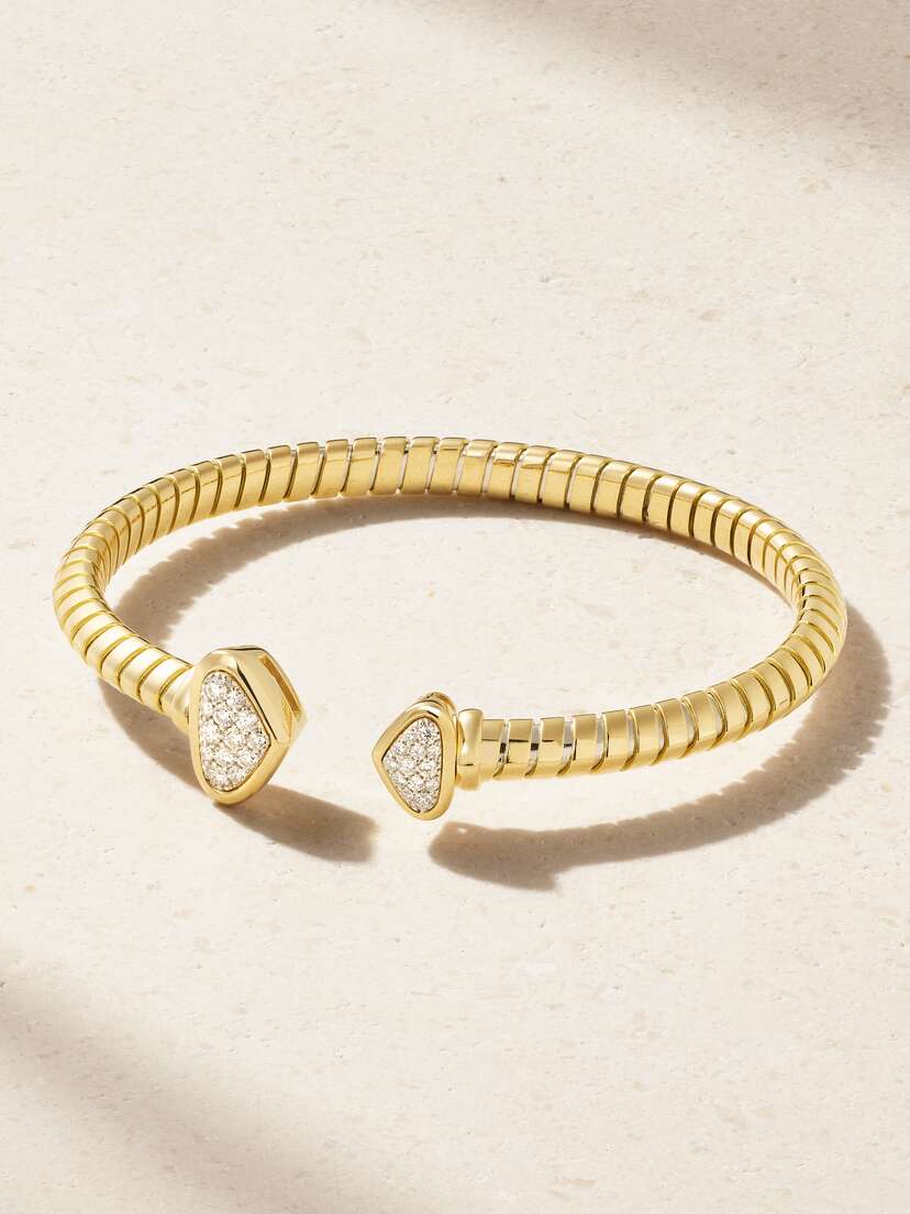 Marina B Trisolina Small 18-karat Gold Diamond Bracelet