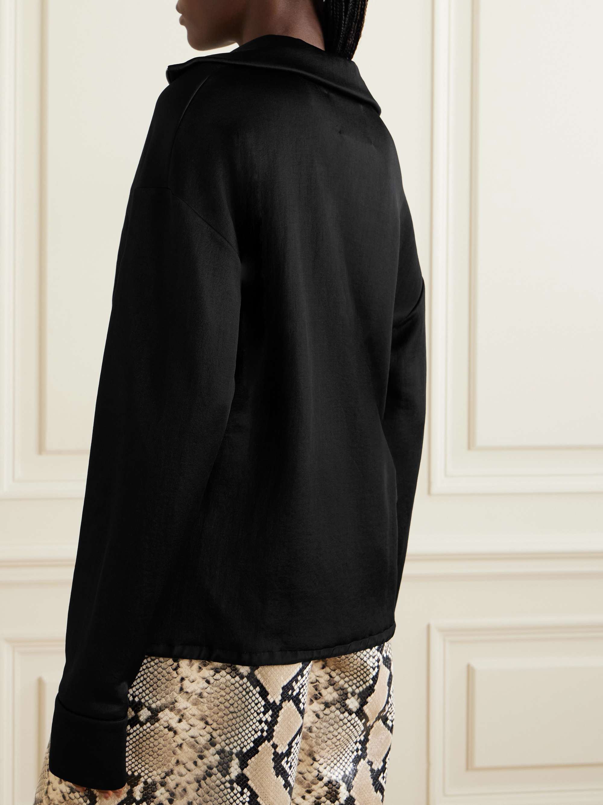 JIL SANDER Jersey half-zip sweatshirt | NET-A-PORTER