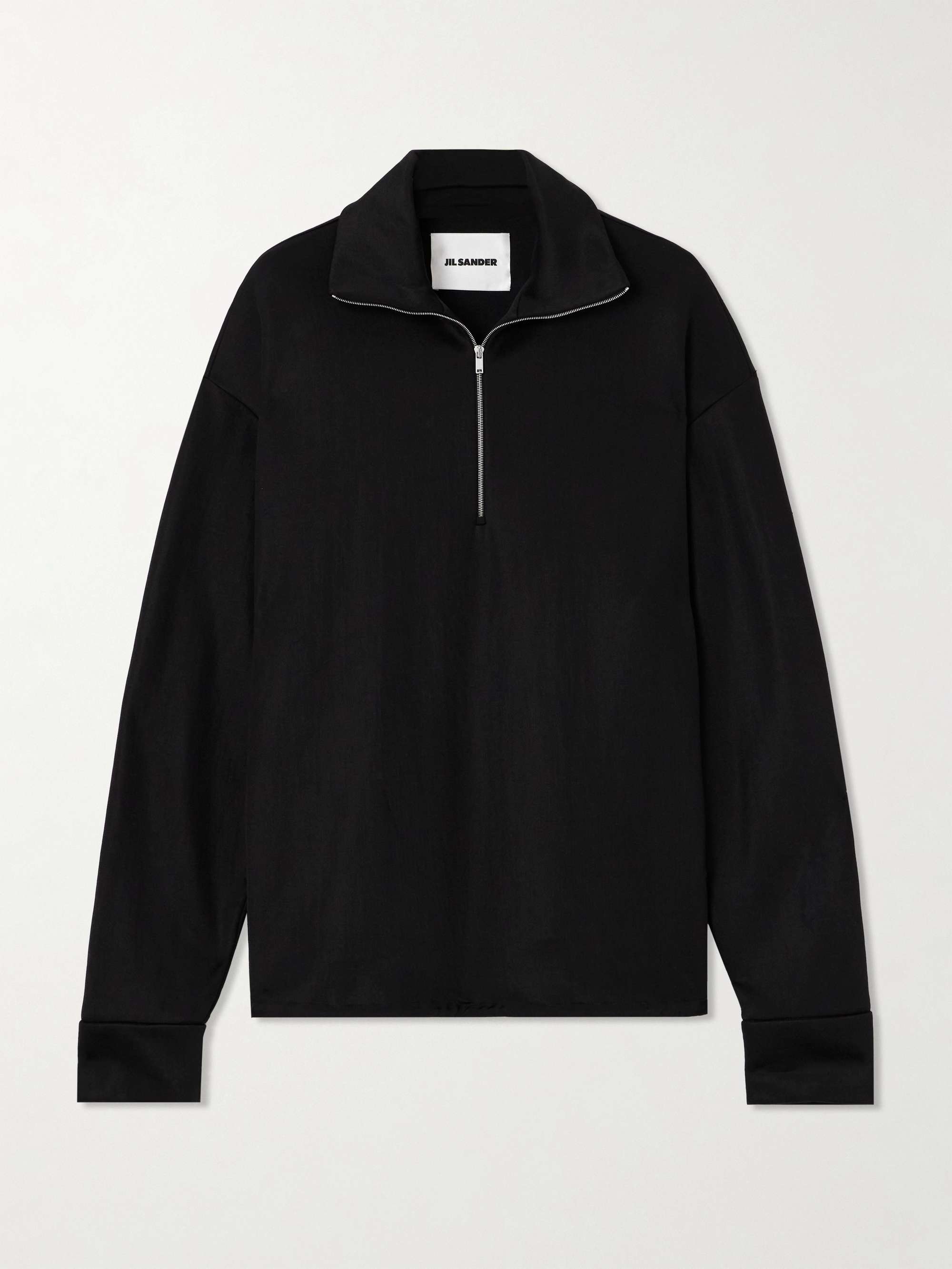 JIL SANDER Jersey half-zip sweatshirt | NET-A-PORTER