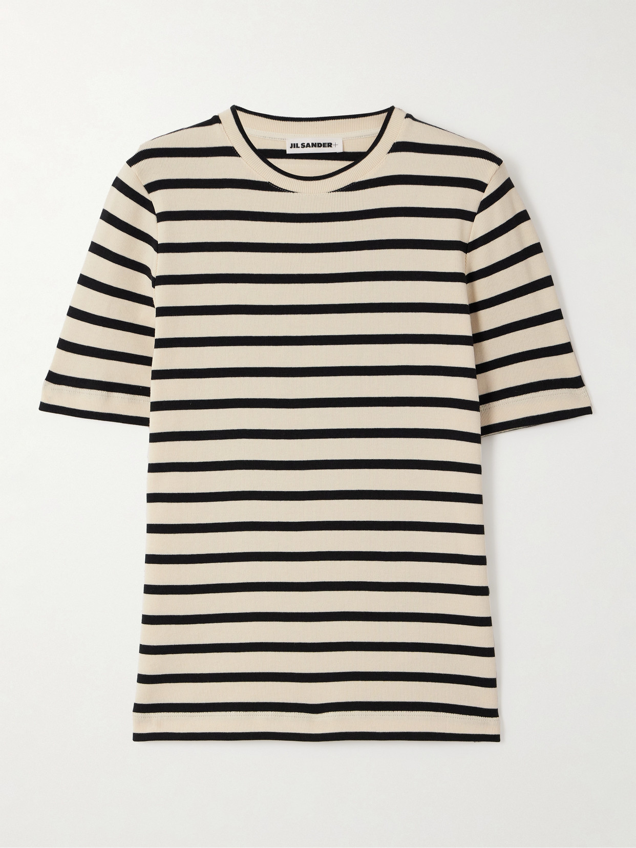 Jil Sander - Appliquéd Striped Cotton-jersey T-shirt - Multi