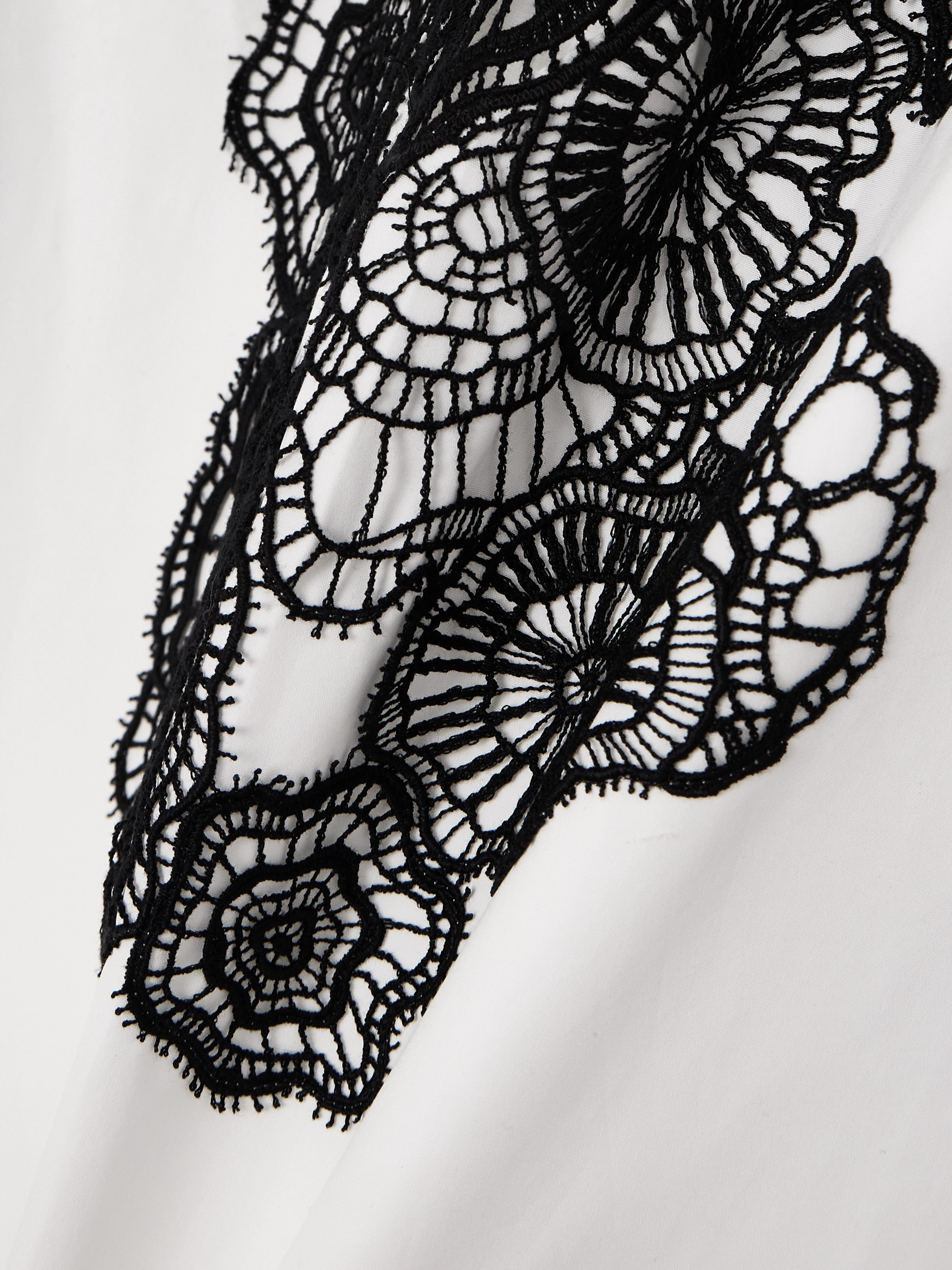 Jil Sander Guipure lace-trimmed organic cotton-poplin mini dress