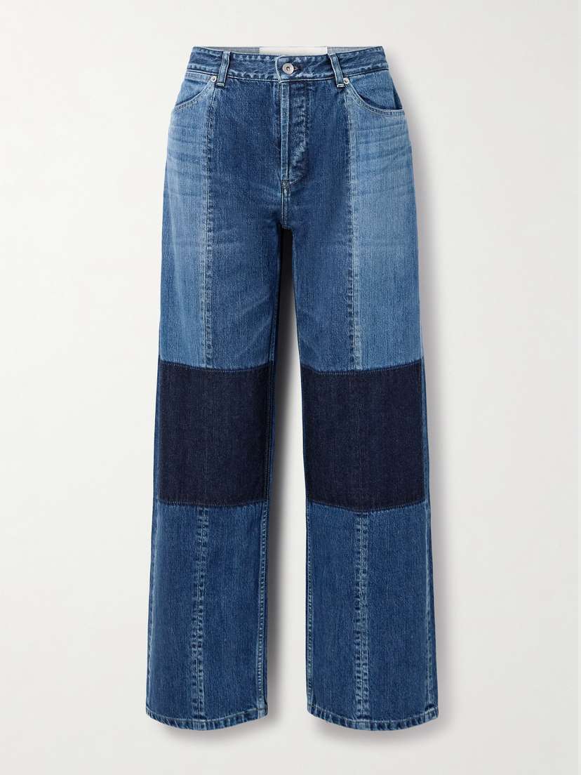 Jil Sander Patchwork High-rise Straight-leg Jeans