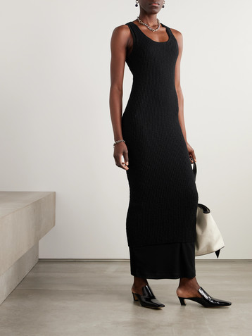 Jil Sander Ribbed cotton maxi dress