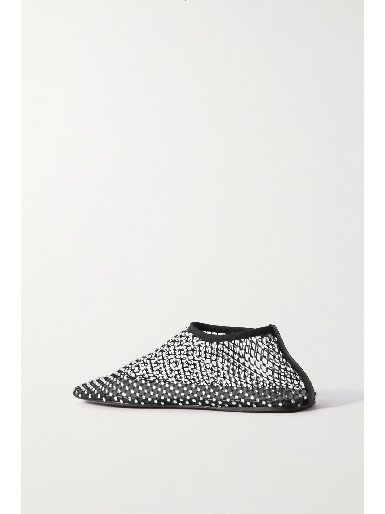 Christopher Esber Minette Crystal-embellished Mesh Ballet Flats In Black